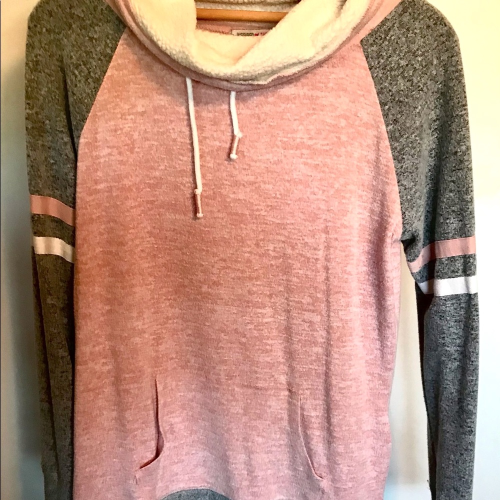 Inspired Hearts Pullover Cowl Sweater